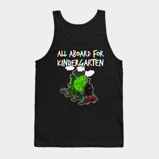 All Aboard For Kindergarten Steam Train Tank Top